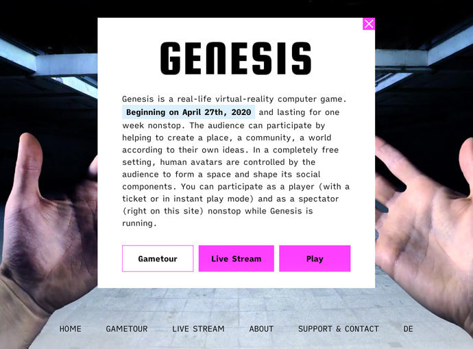 Home-Site der Website virtual-genesis.net